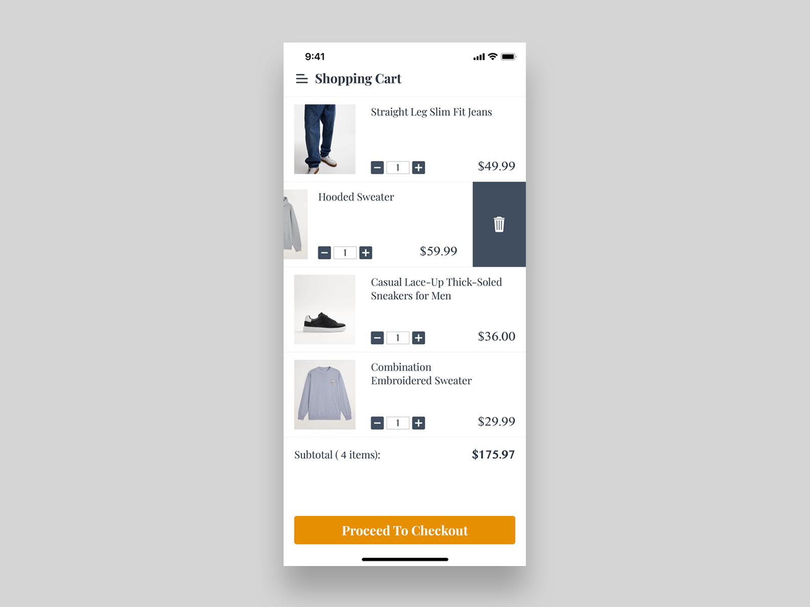 Daily UI 058 - Shopping Cart by Haoyang Guan on Dribbble