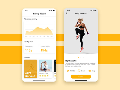 Daily UI 062 - Workout of the Day app branding daily ui dailyui design flat graphic design minimal ui ux