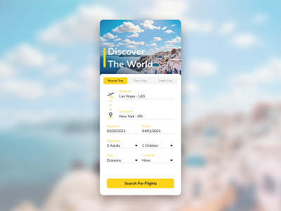 Daily UI 68 - Flight Search app daily ui design flat graphic design minimal ui ux web website