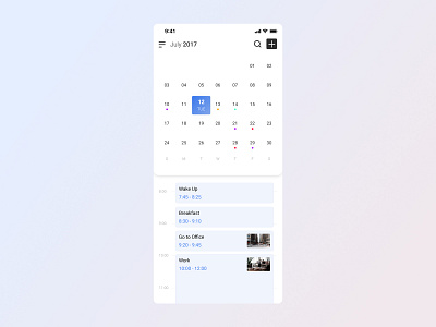 Daily UI 71 - Schedule