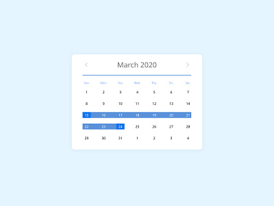 Daily UI 080 - Date Picker