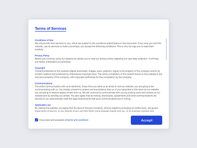 Daily UI 089 - Terms and conditions