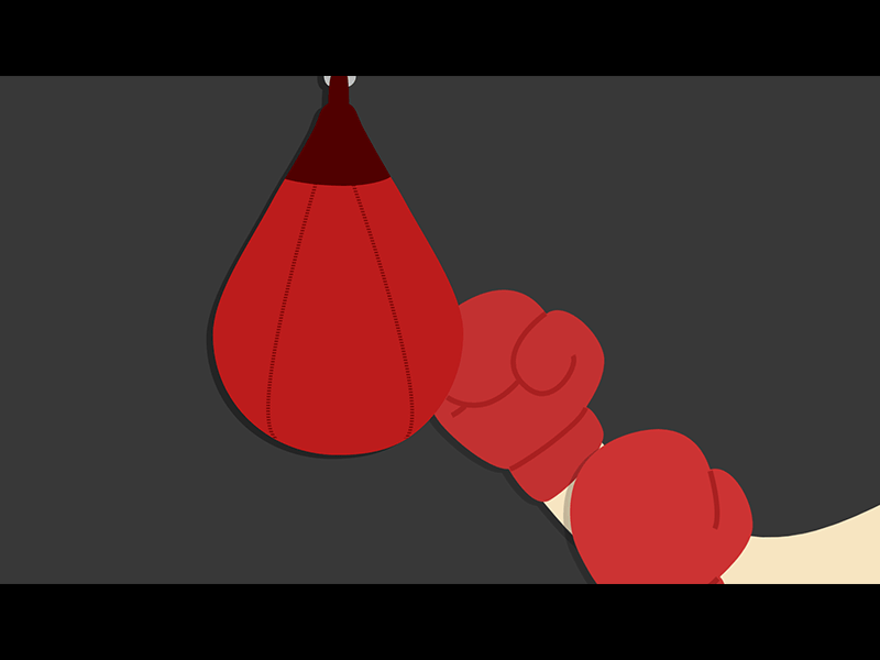 Stress Relief 2d animated animation boxing fight gif loop punch bag stress stress relief