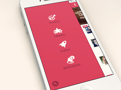 Fullscreen Menu design flat fullscreen icons illustration ios7 iphone menu ui