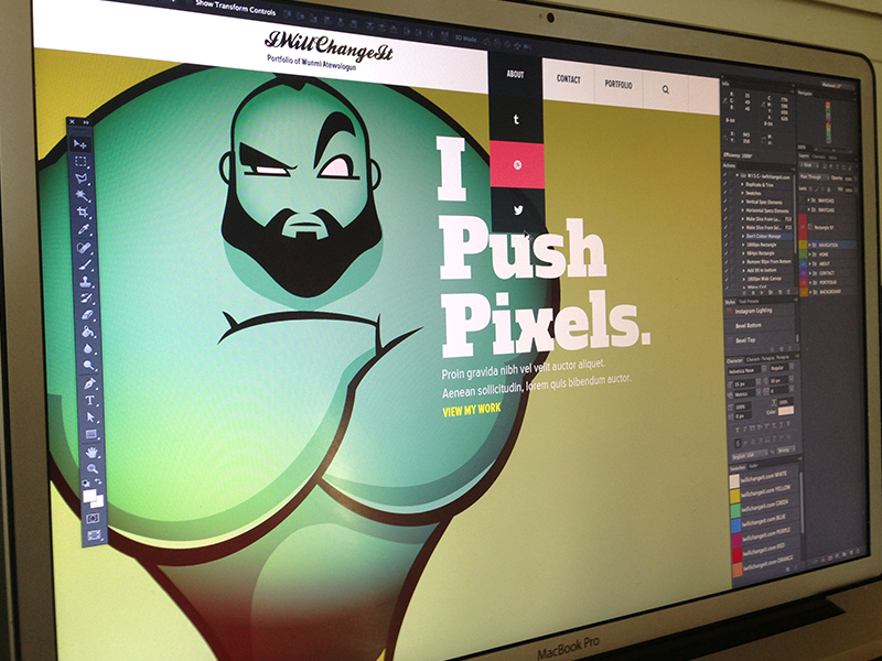 Tumblr Portfolio Homepage by Wunmi on Dribbble