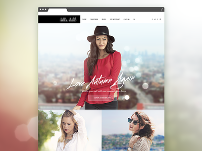 Fashion Site Homepage ecommerce fashion fluid minimal photography responsive web design webdesign