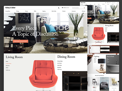 Homepage Design clean design ecom ecommerce furniture homepage shop simple store website