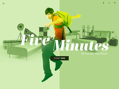 Furnish Your Room in 5 Minutes design e commerce furniture illustration student webdesign