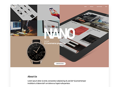 Nano - Agency Homepage agency clean e commerce ecommerce flat onepage webdesign