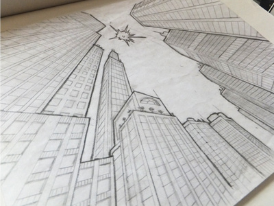 Buildings Sketch buildings city drawing illustration nyc pencil perspectiv perspective sketch