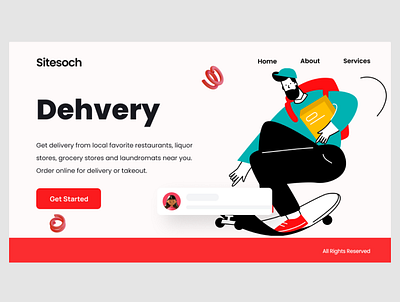 Delivery landing page delivery web ui