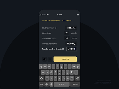 Compound Interest Calculator - Daily UI #004