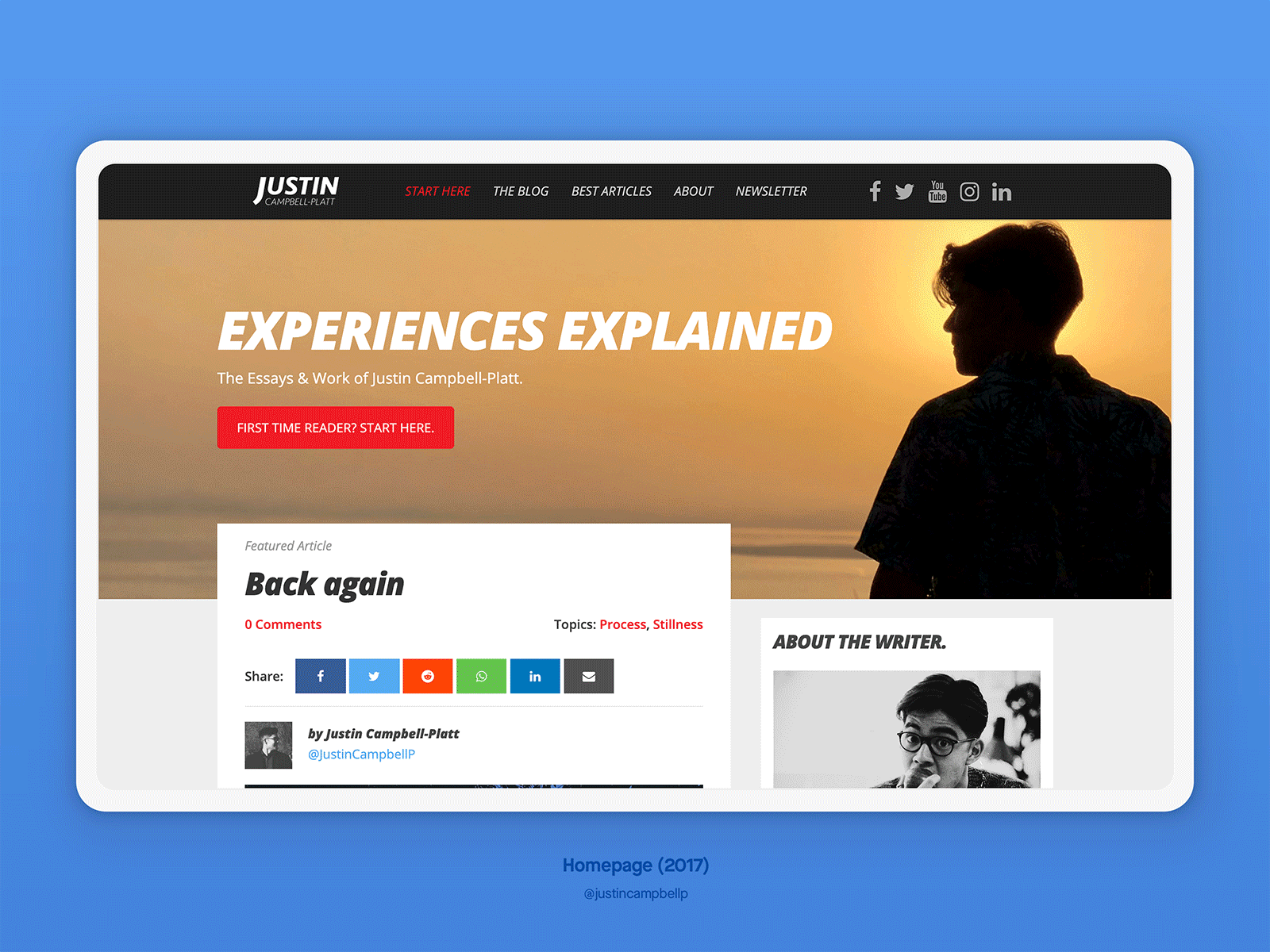 Personal Website Redesign (Side-by-Side Comparison)