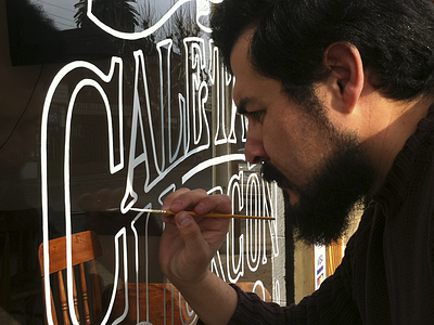 Horcón Restaurant sign painting process calligraphy chile lettering signpainting typenerd typography
