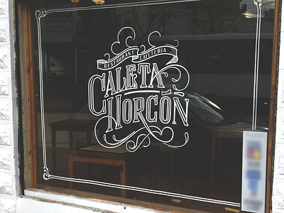 Horcón Restaurant sign painting final result