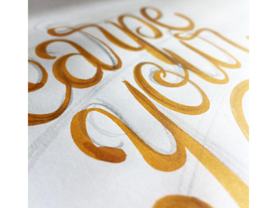 Carpe Diem lettering process