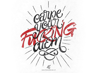 Carpe your Fucking Diem lettering final result