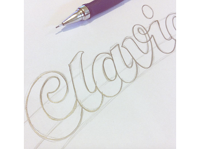 Clavicordio Restaurant logo process branding calligraphy chile handwriting lettering logotype typenerd typography