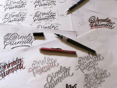 Ornela Piumetti Bakery - lettering logo process argentina branding calligraphy chile handwriting lettering logotype typenerd typography