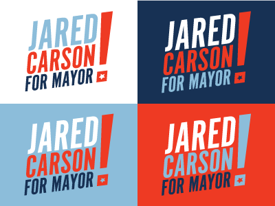 Jared Carson for Mayor Logo branding logo mayor political campaign