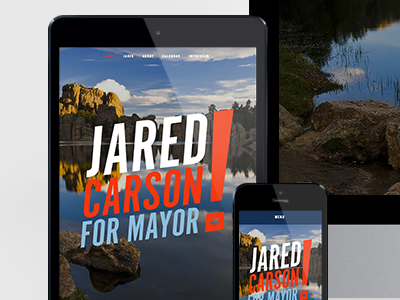 Jared Carson Website branding mayor political campaign ux web design website