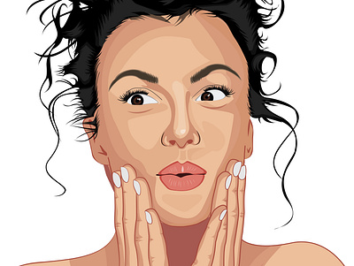 girl face illustration design illustration