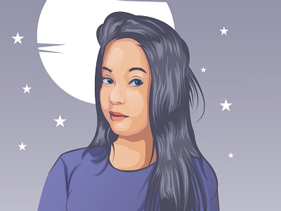 Nilanjana illustration portrait vector