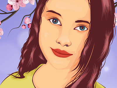 Anindita portait illustration portrait vector