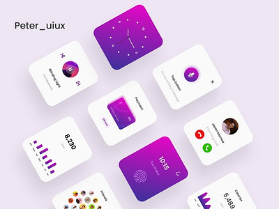 Ui design for smartwatch app design illustration ui ux