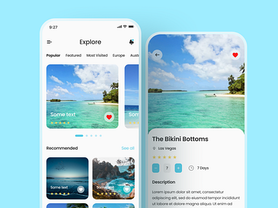 A Vacation App uidesign