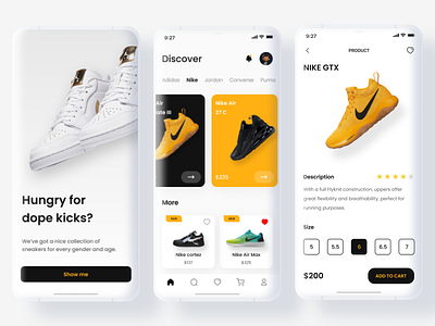 E-commerce sneakers mobile app