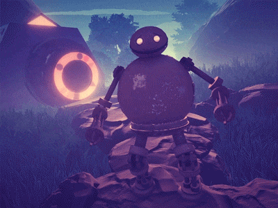 Power outage gif lights madewithunity nature night robot substance painter 2 unity 3d