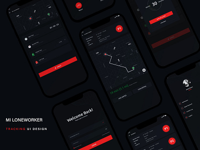 Tracking App UI app design illustration ios mobileapp motion design ui ux