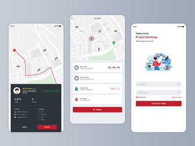 Employee Tracking App UI