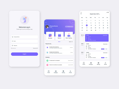 Schedule App UI app mobileapp schedule ui ux