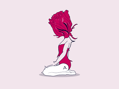 Flower Girl Illustration animated gif character animation design graphic design illustration motion design vector