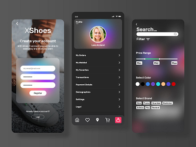 Ecommerce Shoes App Part 2 animated gif animation apps motion graphics motiondesignschool ui ux