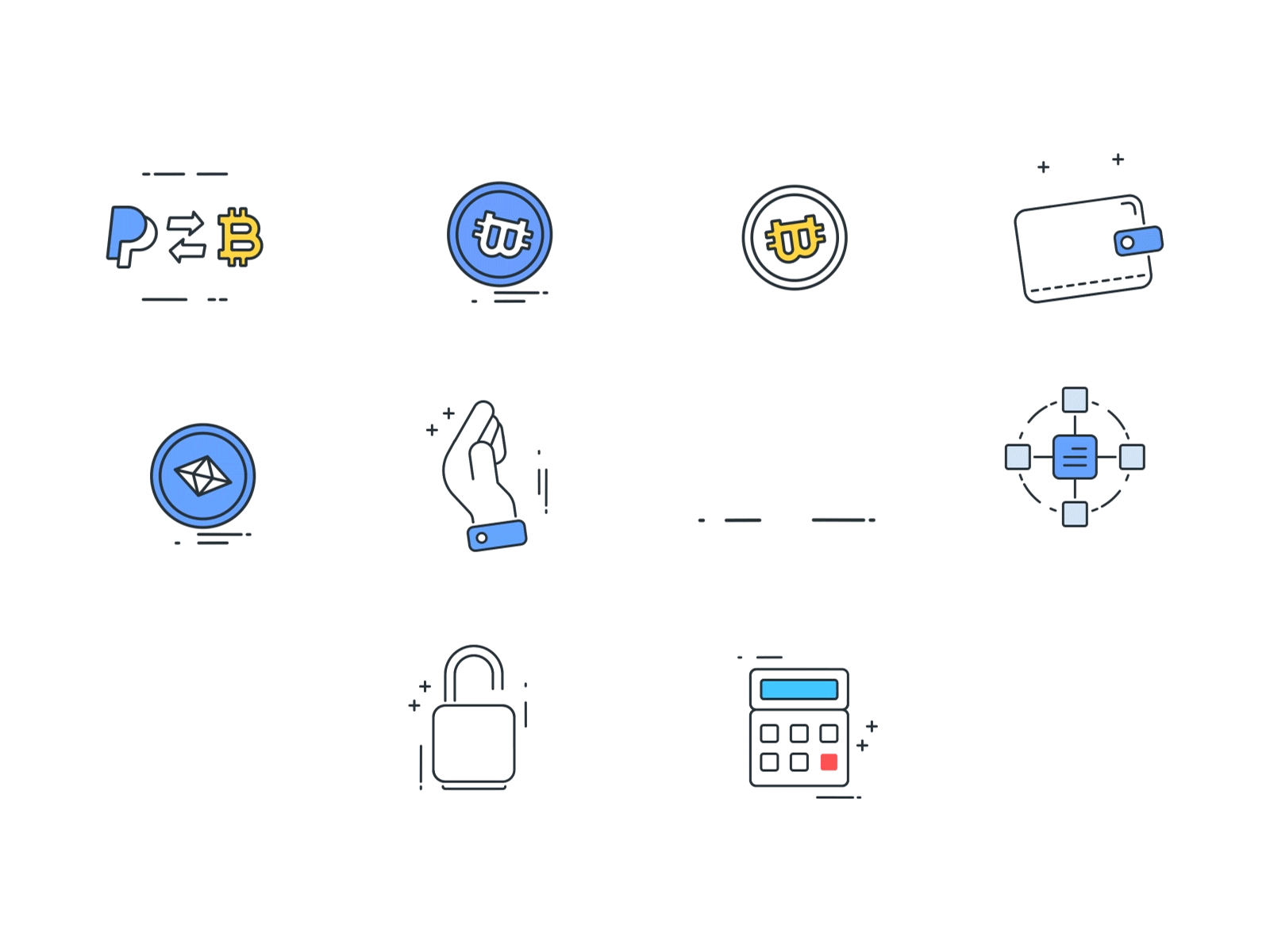 Cryptocurrency Animated Icons