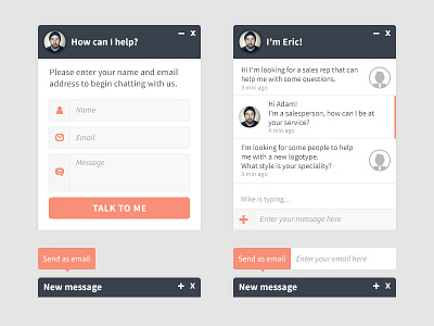 One of those chat thingys chat chat service flat flat design rebound ui