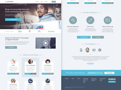 Writenow - landing page landing page newsletter start page testimonials ui ux web site