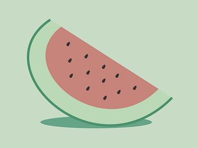 Time for Watermelon flat icon flat illustrator graphic design logo ui watermelon