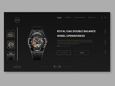 Audemars Piguet best design black figma golden productdesign products prototype testing uidesign uiux uxdesign web design