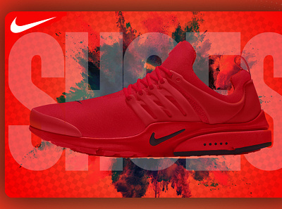 Red Nike Shoes Banner Design banner banner design branding pfxgraphics web