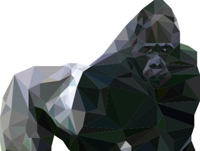 Gorilla illustration low poly illustrations minimal