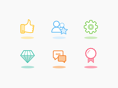 Colorful Icon Set business icons