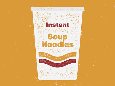 Soup Noodles distress flat fun ramen screen print