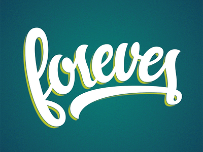 Forever effects hand drawn letters logotype typography vector