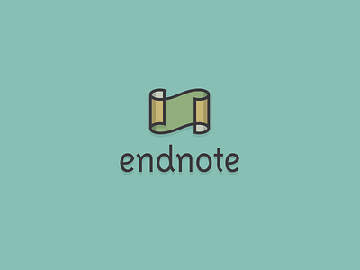 Endnote Logo brand branding flat icon identity illustration logo mark symbol