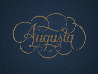 Augusta augusta flourish hand lettering lettering script type typography