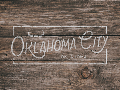 Oklahoma City display hand lettering lettering logo oklahoma city texture type typography wood